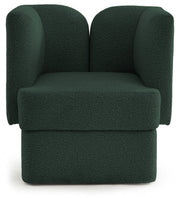 Marcel Boucle Fabric Upholstered Chair in Green - 616Green-C