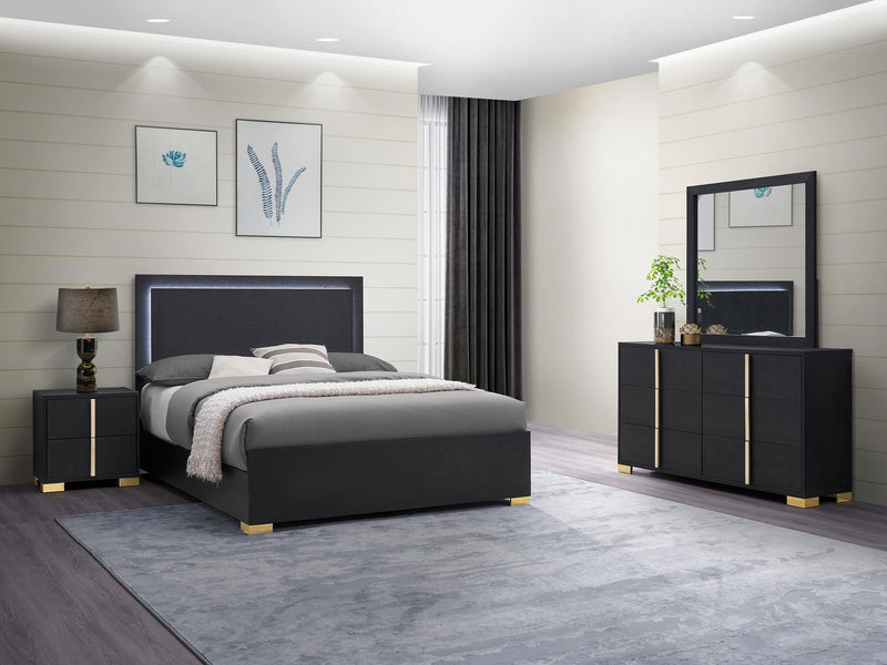 Marceline 4-piece Full Bedroom Set Black - 222831F-S4