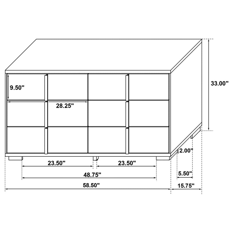 Marceline 4-piece Full Bedroom Set Black - 222831F-S4