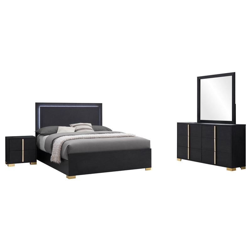 Marceline 4-piece Full Bedroom Set Black - 222831F-S4