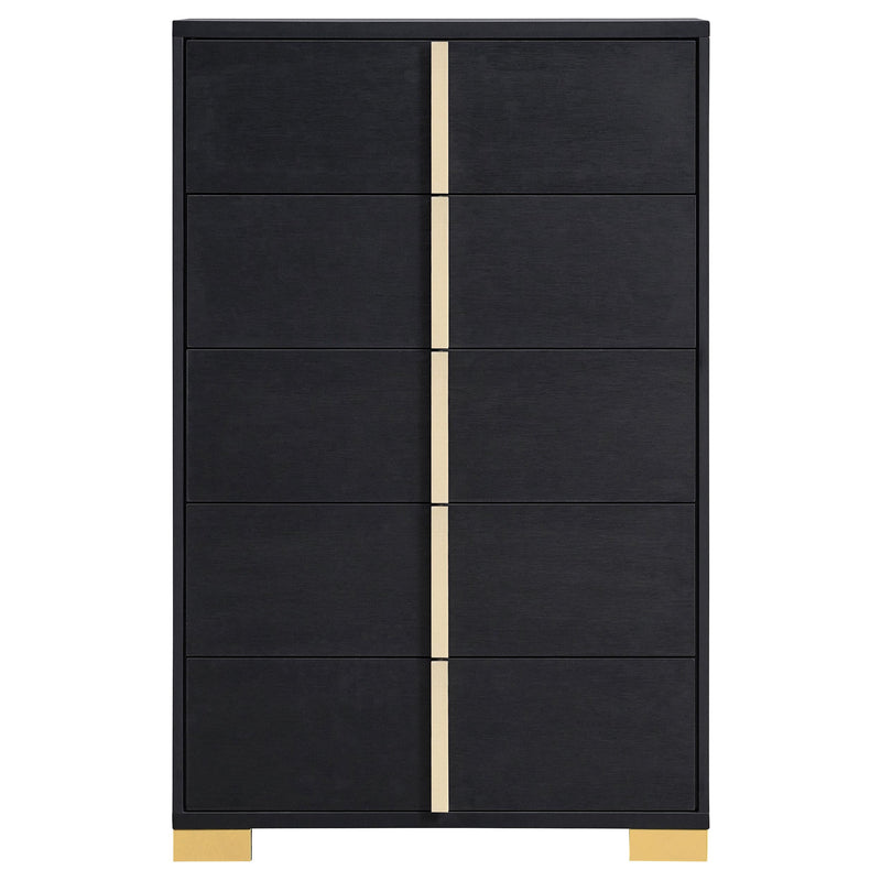 Marceline 5-drawer Bedroom Chest Black - 222835