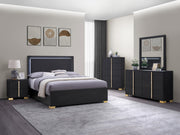 Marceline 5-piece Eastern King Bedroom Set Black - 222831KE-S5