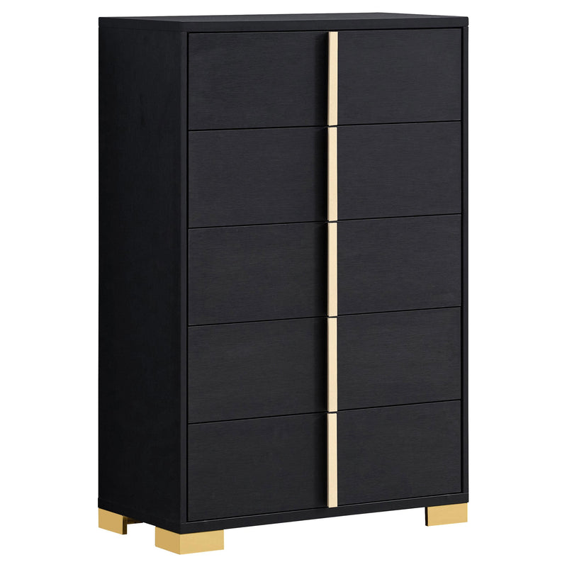 Marceline 5-piece Eastern King Bedroom Set Black - 222831KE-S5
