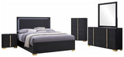 Marceline 5-piece Eastern King Bedroom Set Black - 222831KE-S5