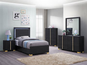 Marceline 5-piece Twin Bedroom Set Black - 222831T-S5