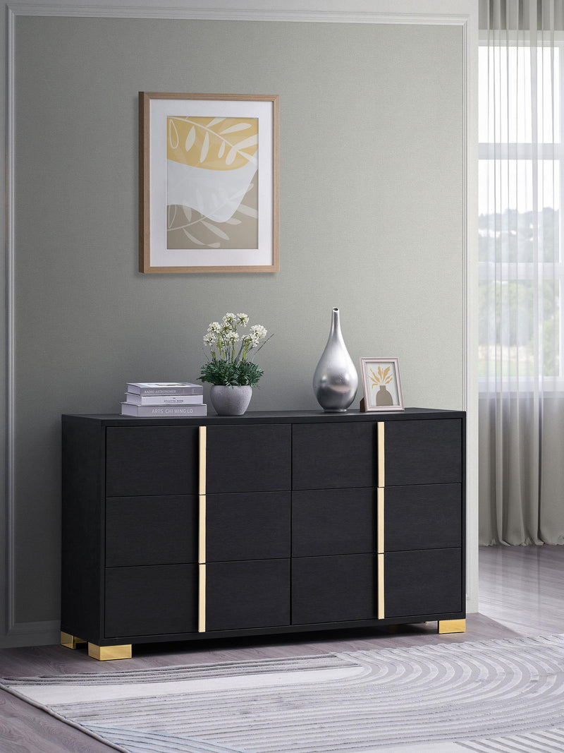 Marceline 6-drawer Dresser Black - 222833