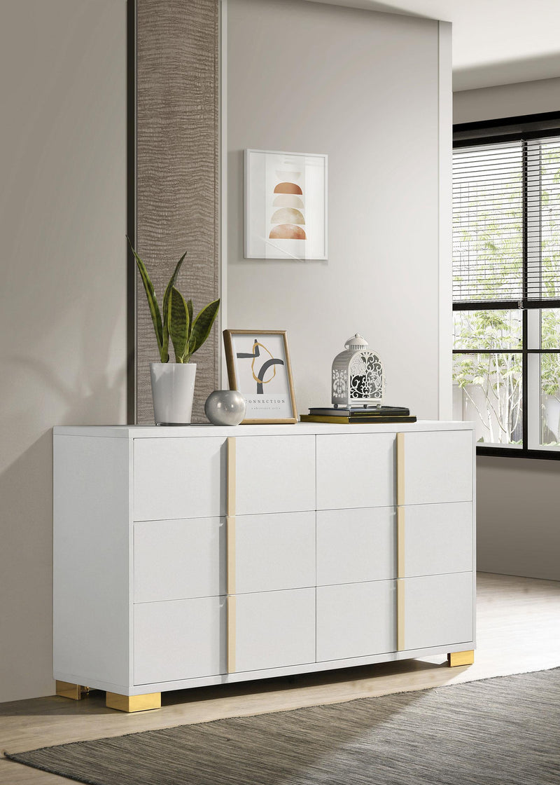Marceline 6-drawer Dresser White - 222933