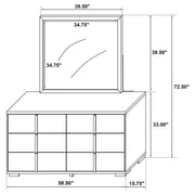 Marceline 6-drawer Dresser with Mirror Black - 222833M