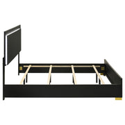 Marceline Wood Eastern King LED Panel Bed Black - 222831KE