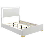 Marceline Wood Full LED Panel Bed White - 222931F