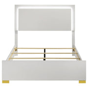 Marceline Wood Full LED Panel Bed White - 222931F