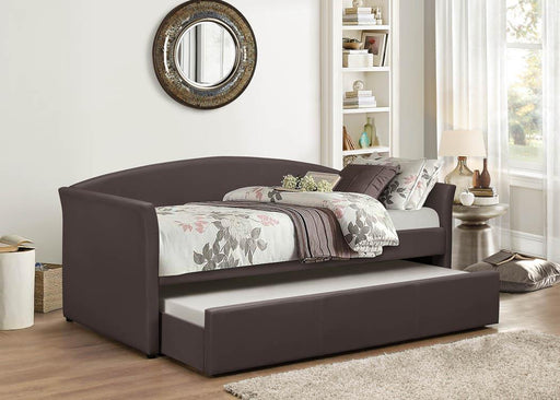 Marcelino Brown Pu Daybed W/ Trundle - Gate FurnitureDaybed
