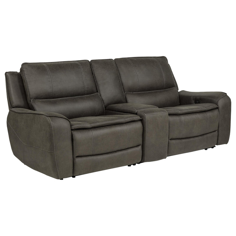 Marcell 3-Piece Power Reclining Loveseat with Charging Console Grey - 609698P