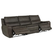 Marcell 3-Piece Transitional Power Reclining Sofa with USB Charging Grey - 609697P