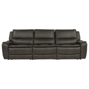 Marcell 3-Piece Transitional Power Reclining Sofa with USB Charging Grey - 609697P