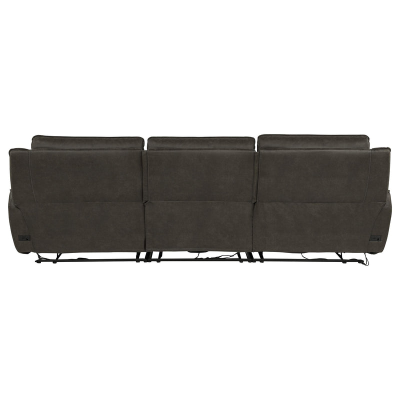 Marcell 3-Piece Transitional Power Reclining Sofa with USB Charging Grey - 609697P