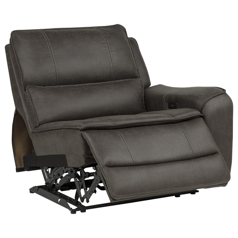 Marcell 3-Piece Transitional Power Reclining Sofa with USB Charging Grey - 609697P