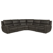 Marcell 5-Piece L-Shaped Modular Power Reclining Sectional Sofa Grey - 609690P