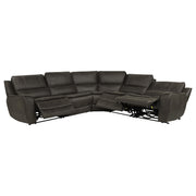 Marcell 5-Piece L-Shaped Modular Power Reclining Sectional Sofa Grey - 609690P