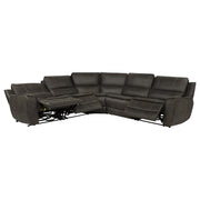 Marcell 5-Piece L-Shaped Modular Power Reclining Sectional Sofa Grey - 609690P