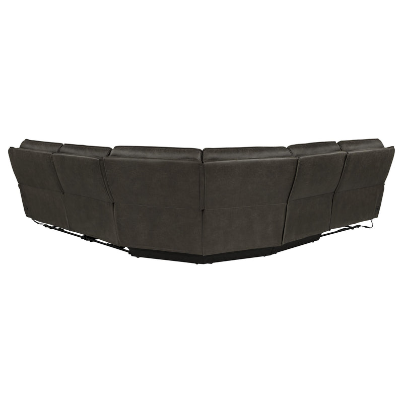 Marcell 5-Piece L-Shaped Modular Power Reclining Sectional Sofa Grey - 609690P