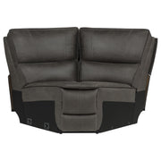 Marcell 5-Piece L-Shaped Modular Power Reclining Sectional Sofa Grey - 609690P