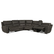 Marcell 6-Piece L-Shaped Power Reclining Sectional with Console Grey - 609690P-SET