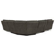Marcell 6-Piece L-Shaped Power Reclining Sectional with Console Grey - 609690P-SET