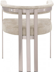 Marcello Stone Velvet Upholstered Dining Chair in Beige, Set of 2 - 938Beige-C