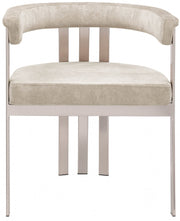 Marcello Stone Velvet Upholstered Dining Chair in Beige, Set of 2 - 938Beige-C