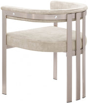 Marcello Stone Velvet Upholstered Dining Chair in Beige, Set of 2 - 938Beige-C