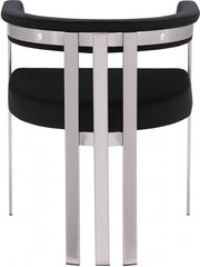 Marcello Stone Velvet Upholstered Dining Chair in Black, Set of 2 - 938Black-C
