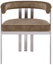 Marcello Stone Velvet Upholstered Dining Chair in Brown, Set of 2 - 938Brown-C