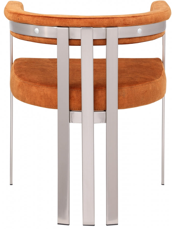 Marcello Stone Velvet Upholstered Dining Chair in Cognac, Set of 2 - 938Cognac-C