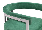 Marcello Stone Velvet Upholstered Dining Chair in Green, Set of 2 - 938Green-C