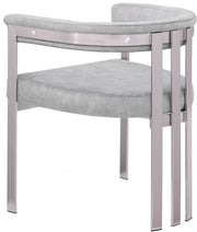 Marcello Stone Velvet Upholstered Dining Chair in Grey, Set of 2 - 938Grey-C