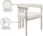 Marcello Stone Velvet Upholstered Dining Chair in Stone, Set of 2 - 938Stone-C