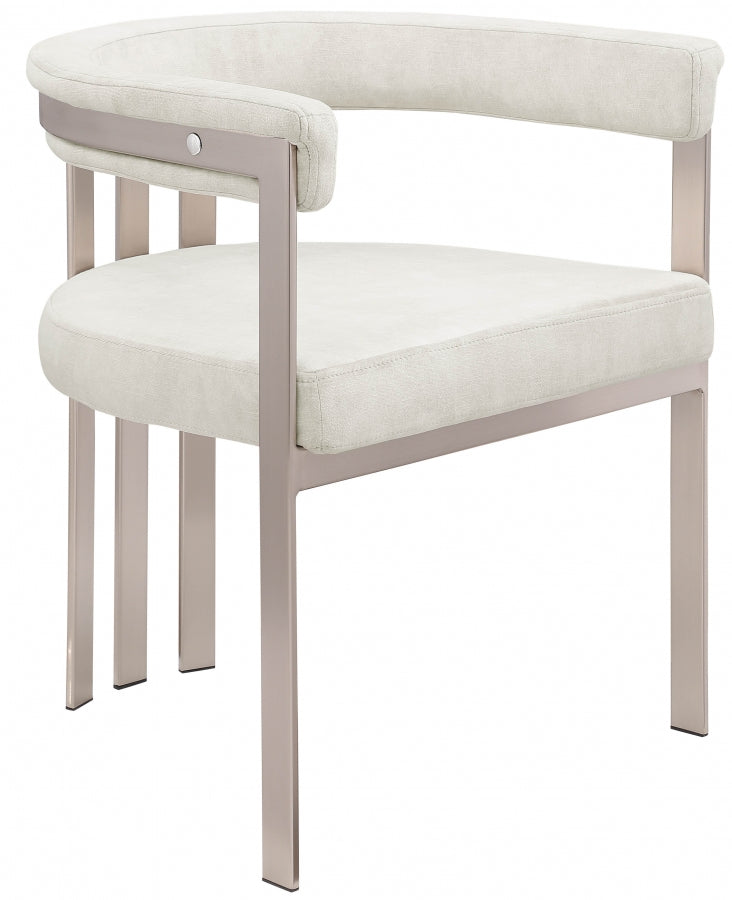 Marcello Stone Velvet Upholstered Dining Chair in Stone, Set of 2 - 938Stone-C