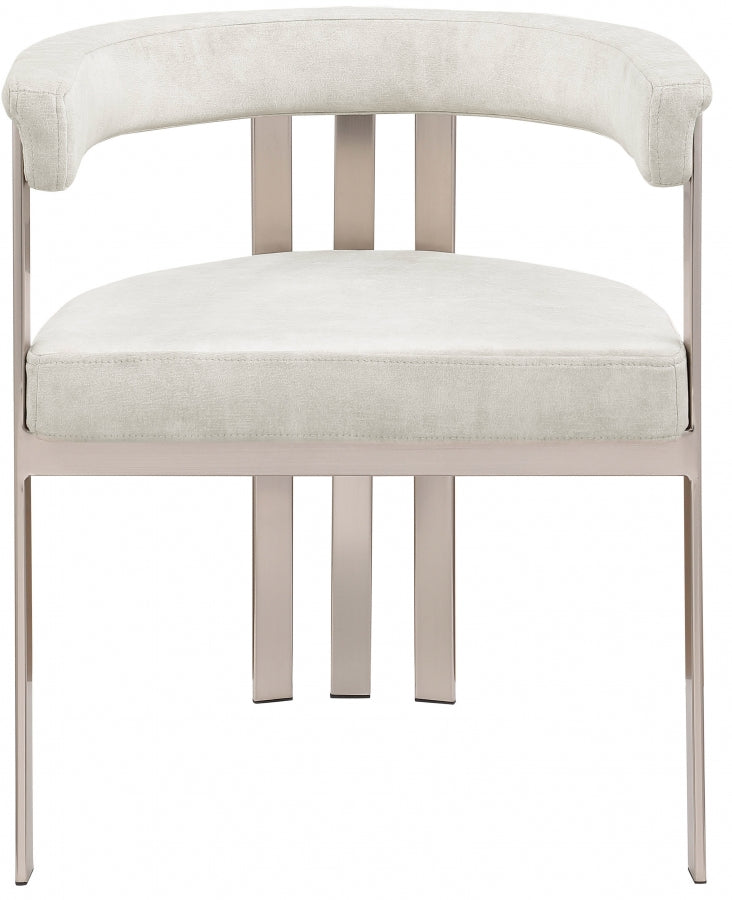 Marcello Stone Velvet Upholstered Dining Chair in Stone, Set of 2 - 938Stone-C