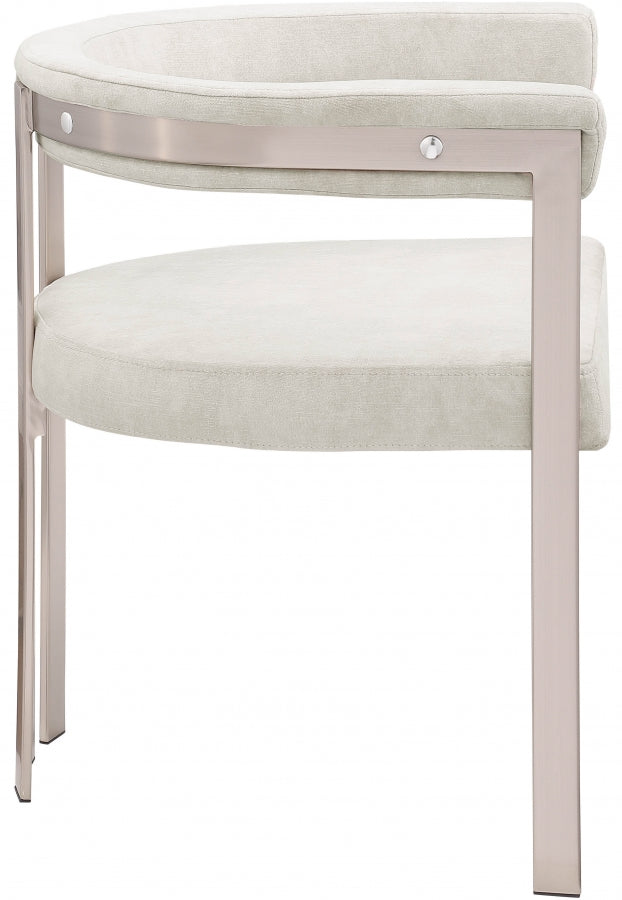 Marcello Stone Velvet Upholstered Dining Chair in Stone, Set of 2 - 938Stone-C