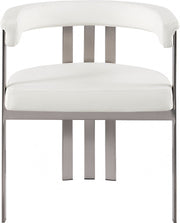 Marcello Vegan Leather Upholstered Dining Chair in Cream, Set of 2 - 938Cream-C