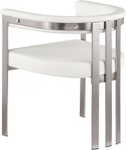 Marcello Vegan Leather Upholstered Dining Chair in Cream, Set of 2 - 938Cream-C