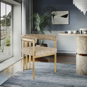 Marcello Velvet Upholstered Dining Chair in Beige, Set of 2 - 595Beige-C