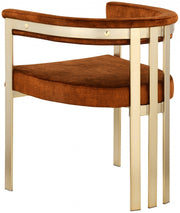 Marcello Velvet Upholstered Dining Chair in Cognac, Set of 2 - 595Cognac-C