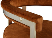 Marcello Velvet Upholstered Dining Chair in Cognac, Set of 2 - 595Cognac-C