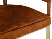 Marcello Velvet Upholstered Dining Chair in Cognac, Set of 2 - 595Cognac-C