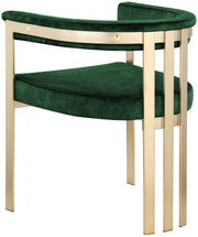 Marcello Velvet Upholstered Dining Chair in Green, Set of 2 - 595Green-C