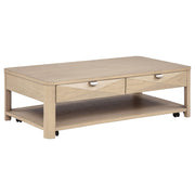 Marcelo 2-piece Coffee Table Set with Storage Light Elm - 736058-S2