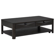 Marcelo Wood Coffee Table with 2 Drawers and Shelf Coffee - 736068