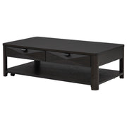 Marcelo Wood Coffee Table with 2 Drawers and Shelf Coffee - 736068